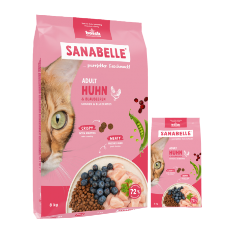 bosch Sanabelle Life ADULT Chicken 8kg ir 2kg